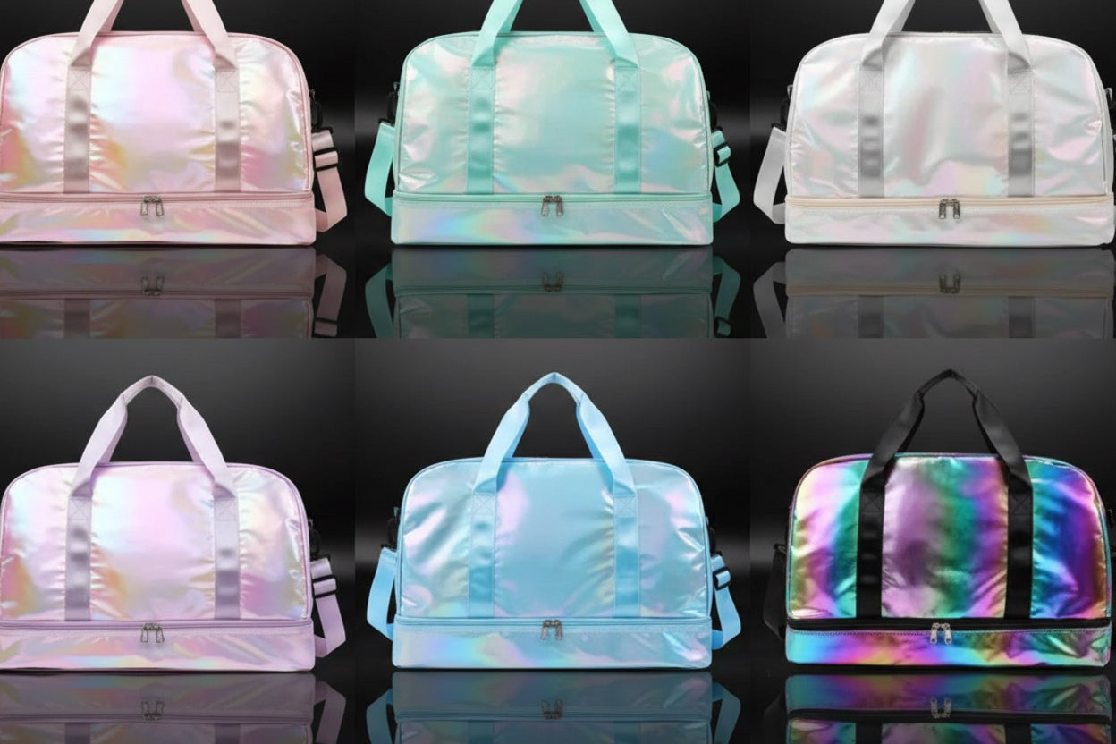 Elite High-Shine Fitness Tote – Multi-Functional Gym Bag for Women with Wet/Dry Separation