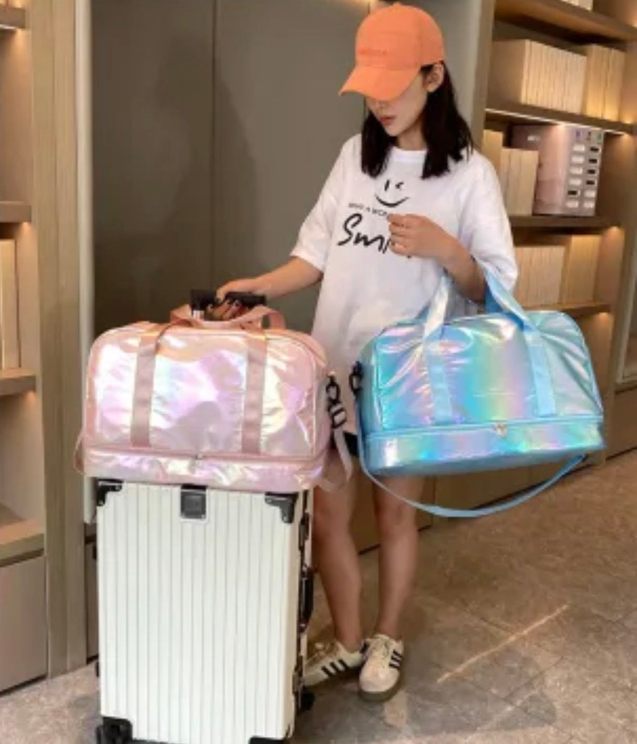 Elite High-Shine Fitness Tote – Multi-Functional Gym Bag for Women with Wet/Dry Separation
